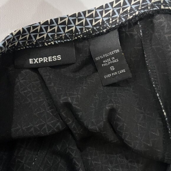 Express Womens Ponte Knit Midi Skirt Size S Trumpet Geometric Print Y2K Career - Picture 5 of 6